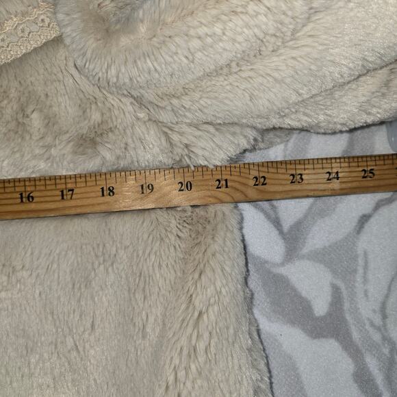 Green Tea Women's Fur Zip Up Jacket Tan Size L - Picture 5 of 10